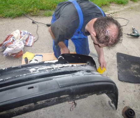 Spachteln und schleifen! 